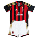 Kinder-Set AC Milan Heimtrikot 14/15 Rot und Schwarz (Retro)
