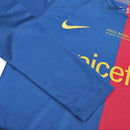 Barcelona Langarm Heimtrikot 08/09 Herren Fan-Version Blau und Rot (Retro)