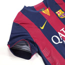 Barcelona Heimtrikot 14/15 Herren Fan-Version Blau und Granat (Retro)