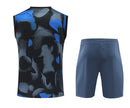Inter Mailand Trainingsset 24/25 Ärmelloses Trikot und Shorts