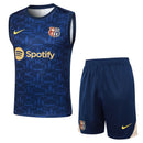 Barcelona Trainingsset 24/25 Ärmelloses Trikot und Shorts