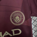 Kinder-Set Manchester City Drittetrikot 24/25 Bordeaux