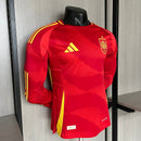 Spanien Langarm Heimtrikot 24/25 Herren Spieler-Version
