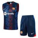 Barcelona Trainingsset 24/25 Ärmelloses Trikot und Shorts