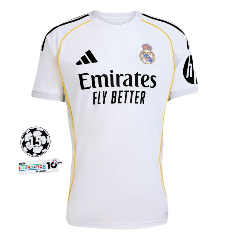 Real Madrid Heimtrikot 25/26 Herren Fan-Version mit Patches