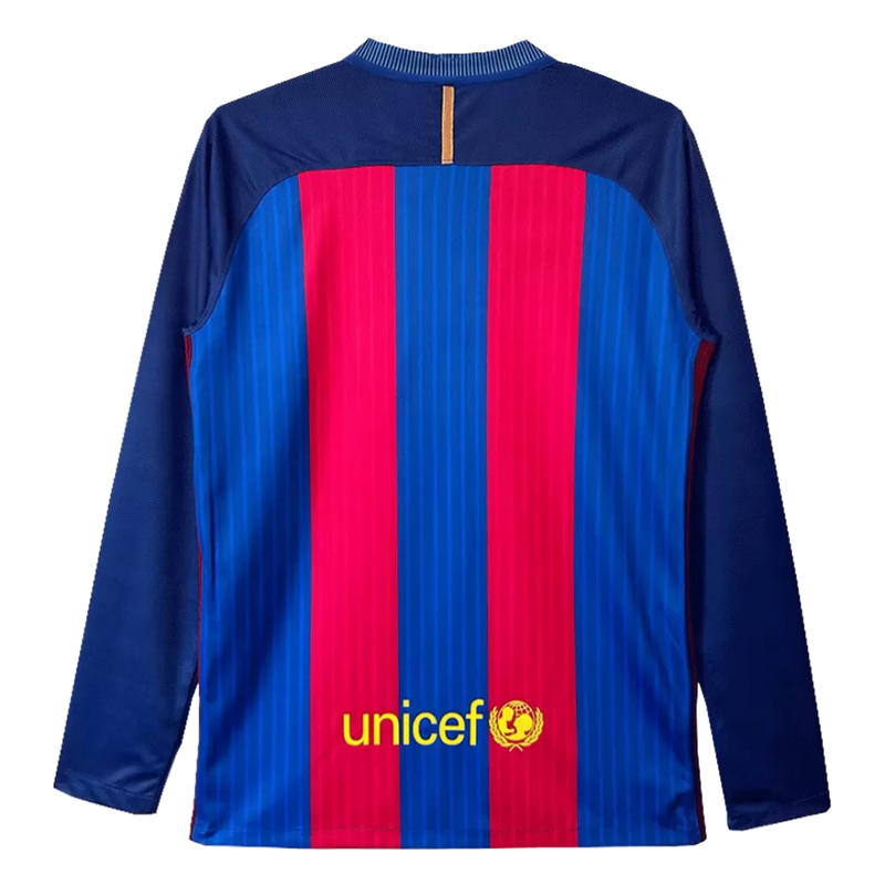 Barcelona Langarm Heimtrikot 17/18 Herren Fan-Version (Retro)