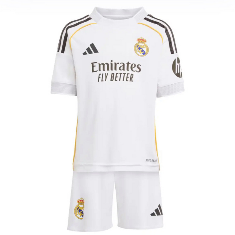 Kinder-Set Real Madrid Heimtrikot 25/26 Weiß