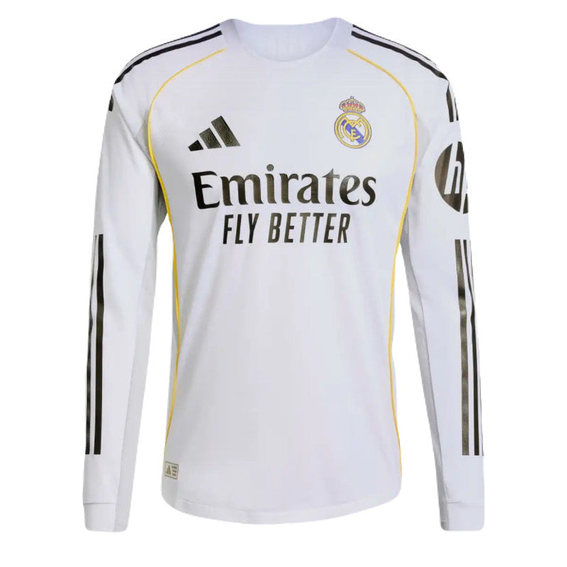Real Madrid Heimtrikot Langarm 25/26 Herren Spieler-Version