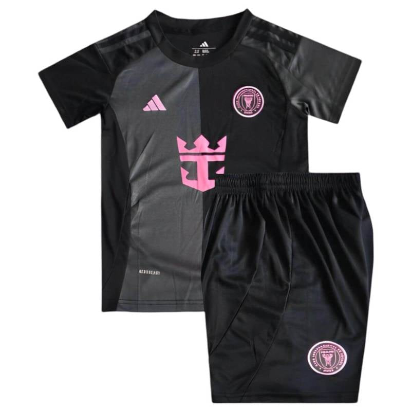 Kinder-Set Inter Miami Auswärtstrikot 25/26 Schwarz