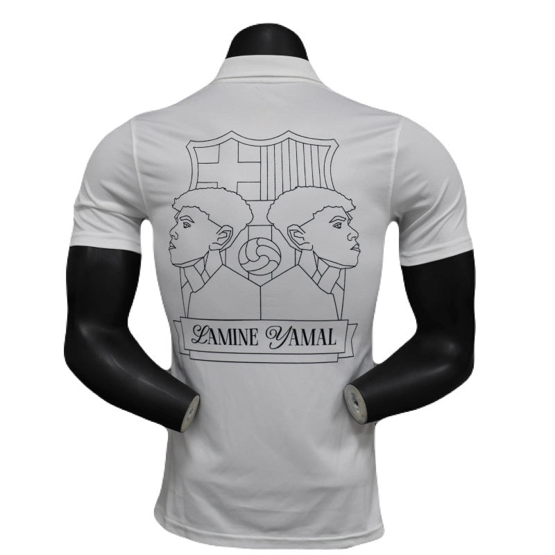 Barcelona Polo Lamine Yamal 25/26 Herren Spieler-Version