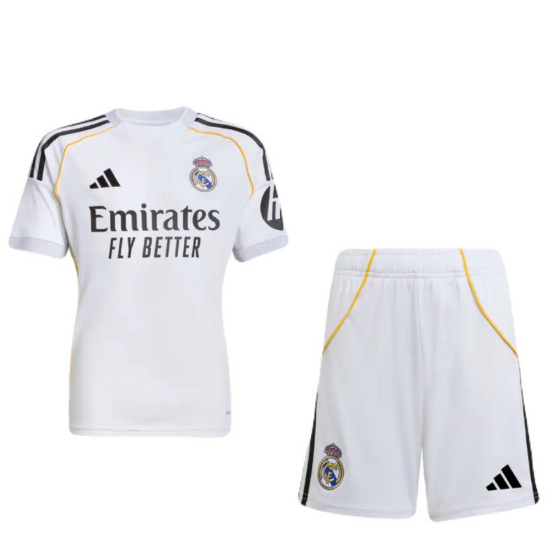 Kinder-Set Real Madrid Heimtrikot 25/26 Weiß