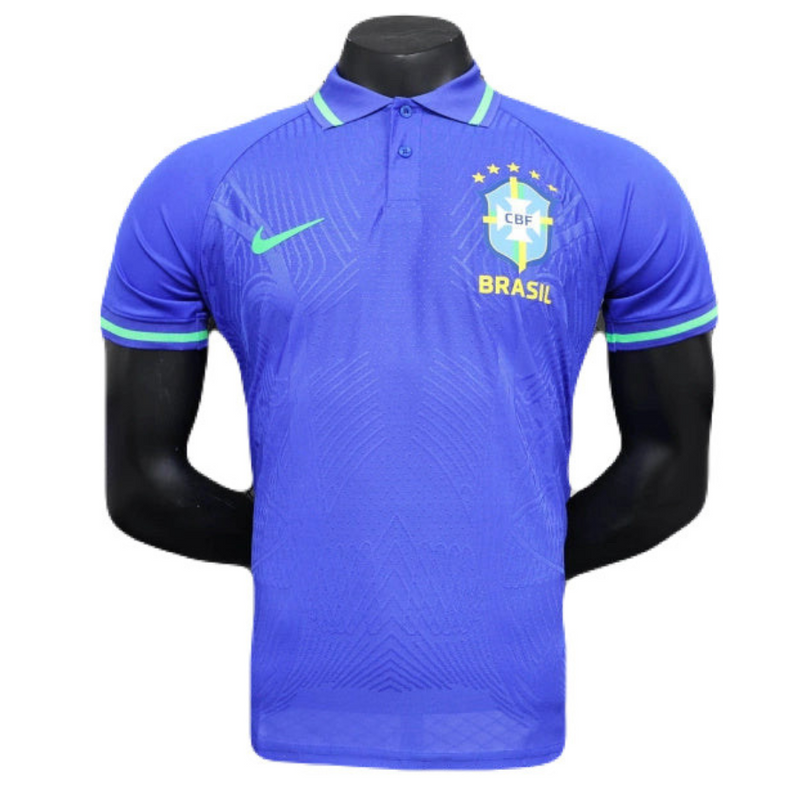 Poloshirt Brasilien Sonderedition 25/26 Herren Spieler-Version Blau