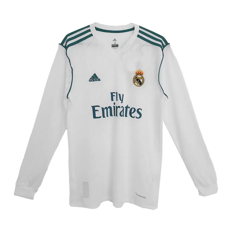 Real Madrid Langarm Heimtrikot 17/18 Herren Fan-Version (Retro)