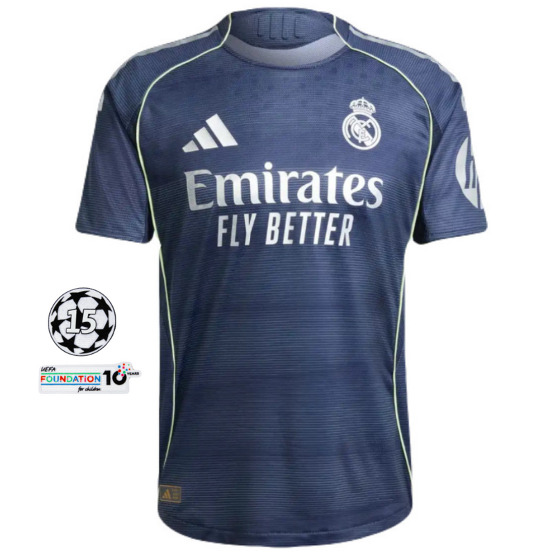 Real Madrid Zweites Trikot 25/26 Herren Spieler-Version mit Patches