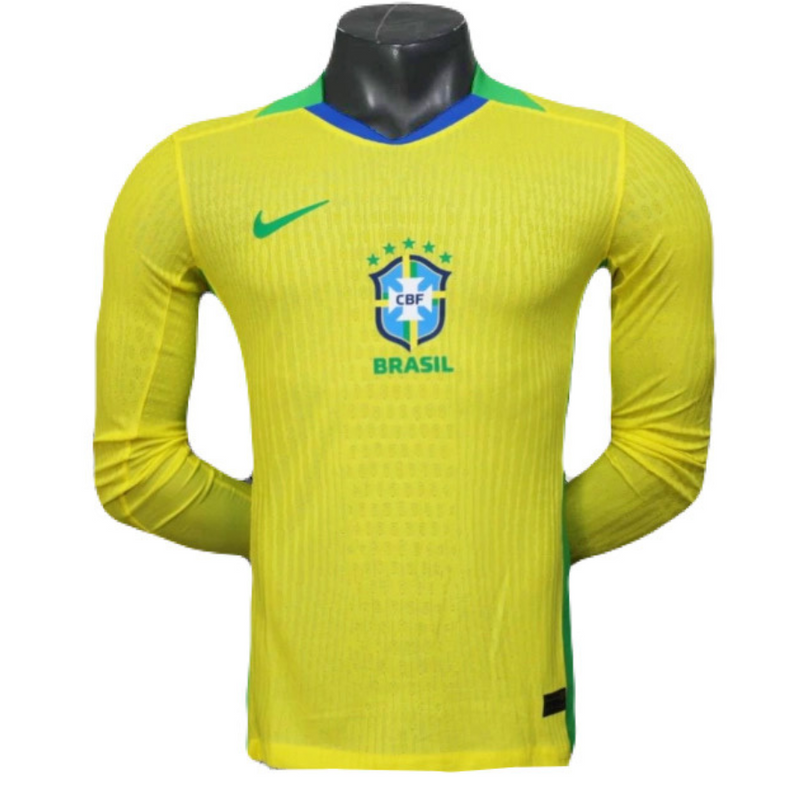 Brasilien Langarm Heimtrikot 25/26 Herren Spieler-Version
