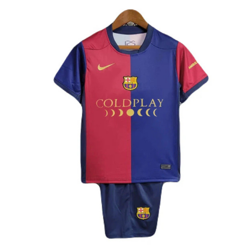 Kinder-Set Barcelona Heimtrikot ColdPlay Edition 24/25