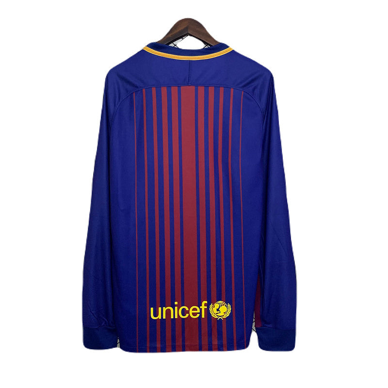 Barcelona Langarm Heimtrikot 17/18 Herren Fan-Version (Retro)