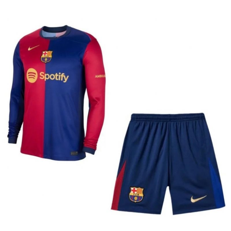 Kinder-Set Langarm Barcelona Heimtrikot 24/25