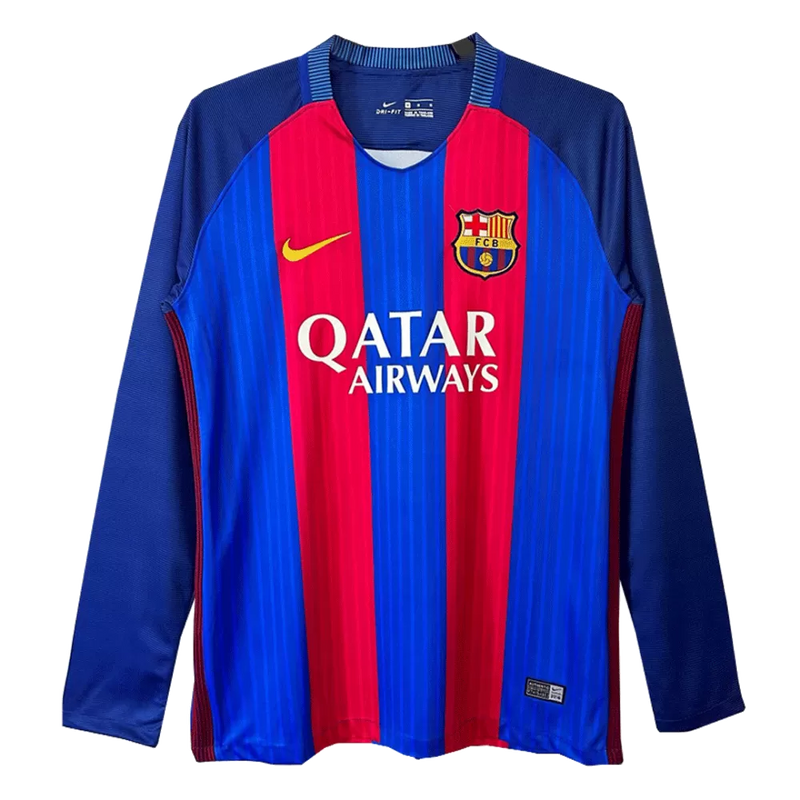Barcelona Langarm Heimtrikot 17/18 Herren Fan-Version (Retro)