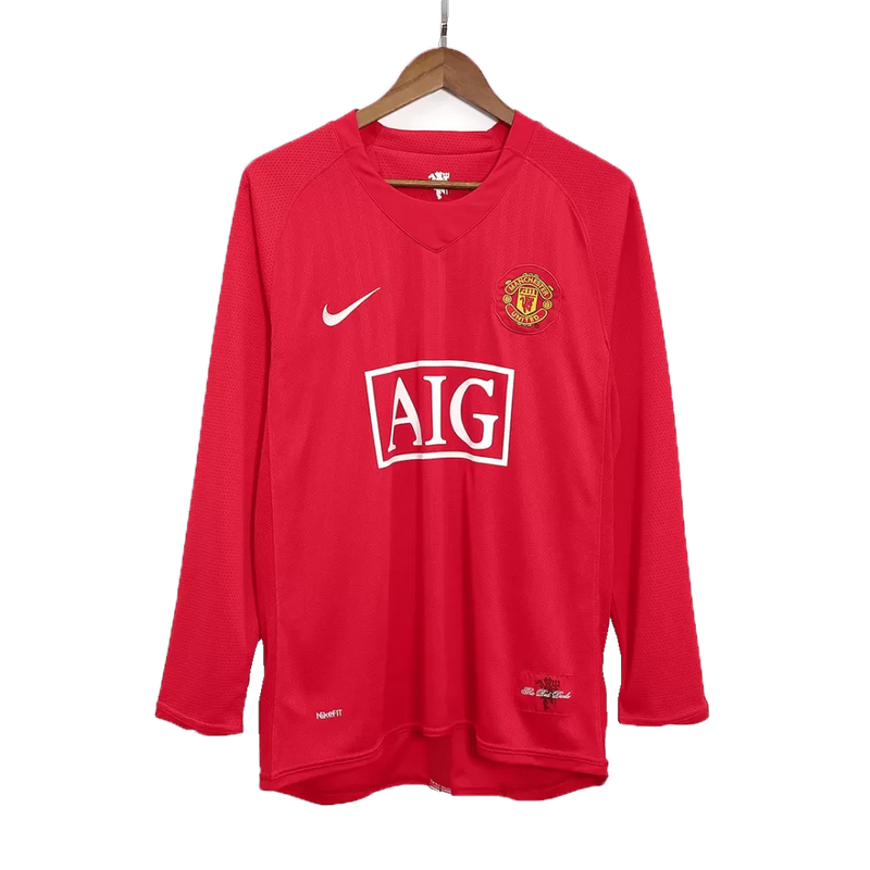 Manchester United Langarm Heimtrikot 07/08 Herren Fan-Version (Retro)