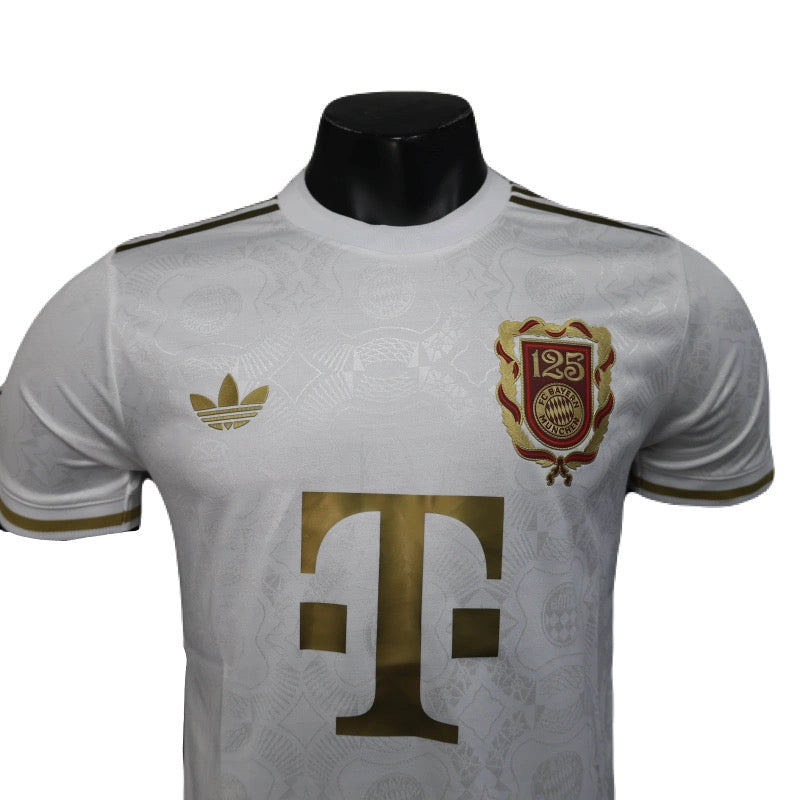 Bayern München 125 Jahre 25/26 Herren Spieler-Version Trikot Weiß