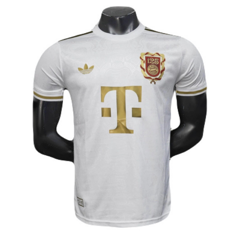 Bayern München 125 Jahre 25/26 Herren Spieler-Version Trikot Weiß