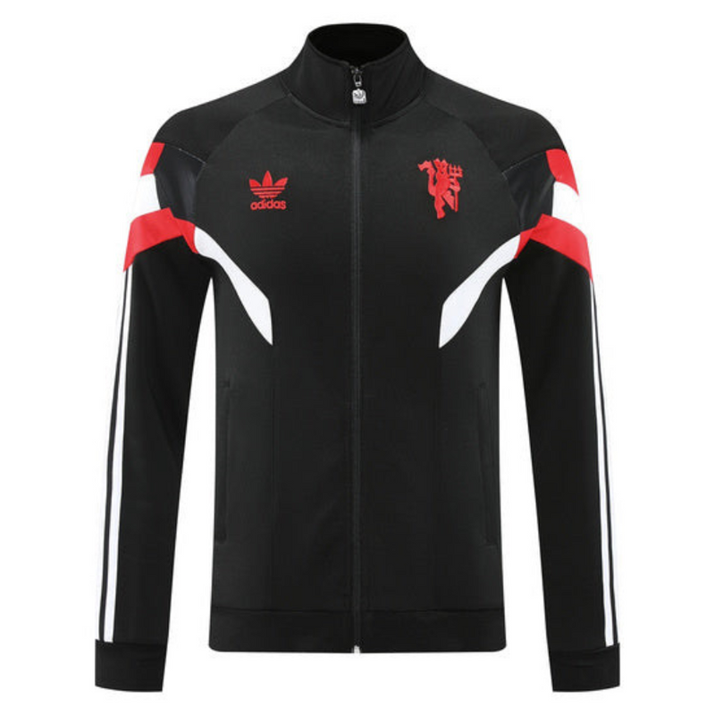 Chándal Manchester United, Chándal Adidas Manchester United, Chándal Manchester United 24/25, Chándal Manchester United negro, Chándal Manchester United detalles rojos, Ropa deportiva Manchester United, Chándal Adidas Manchester United, Chándal con escudo Manchester United, Chándal Manchester United para entrenar, Chándal Adidas Manchester United 2024, Chándal Manchester United oficial, Chándal Adidas Manchester United con cremallera, Chándal Manchester United para aficionados, Chándal Adidas con logo Manch