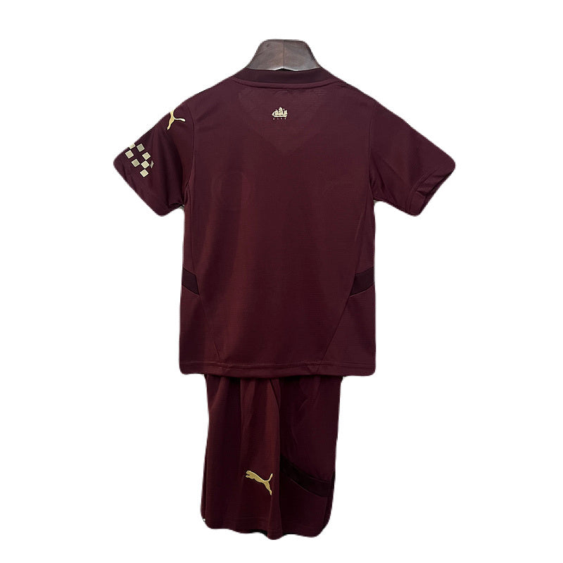 Kinder-Set Manchester City Drittetrikot 24/25 Bordeaux