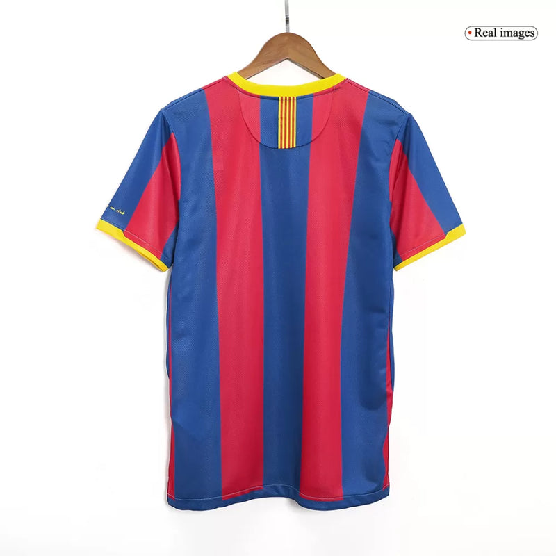 Barcelona Heimtrikot 10/11 Herren Fan-Version Blau und Granat (Retro)