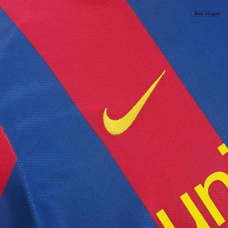 Barcelona Heimtrikot 10/11 Herren Fan-Version Blau und Granat (Retro)