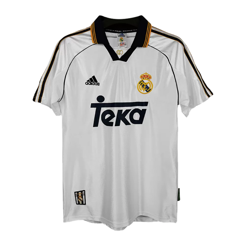 Real Madrid Heimtrikot 98/00 Herren Fan-Version Weiß (Retro)