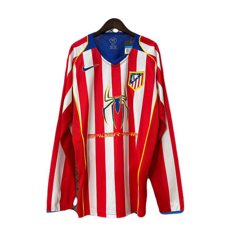 Atlético Madrid Langarm Heimtrikot 04/05 Herren Fan-Version (Retro)