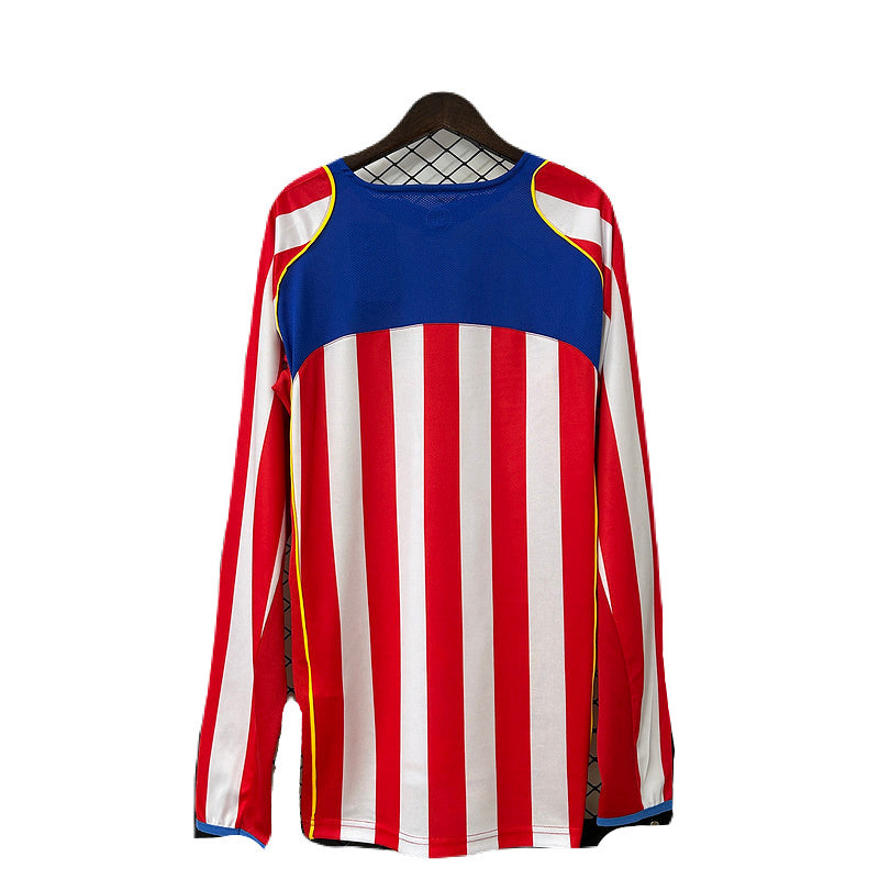 Atlético Madrid Langarm Heimtrikot 04/05 Herren Fan-Version (Retro)
