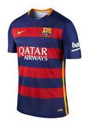Barcelona Heimtrikot 15/16 Herren Fan-Version Blau und Granat (Retro)