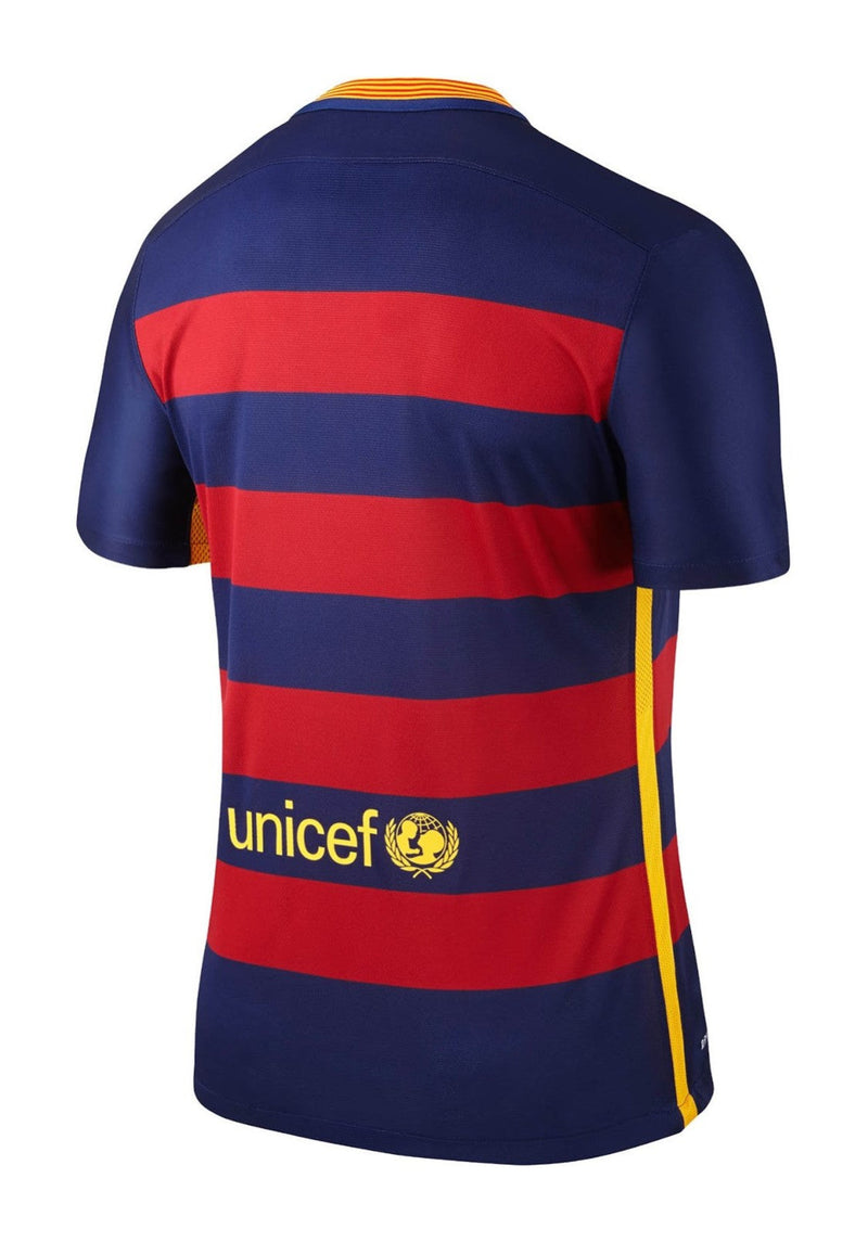 Barcelona Heimtrikot 15/16 Herren Fan-Version Blau und Granat (Retro)