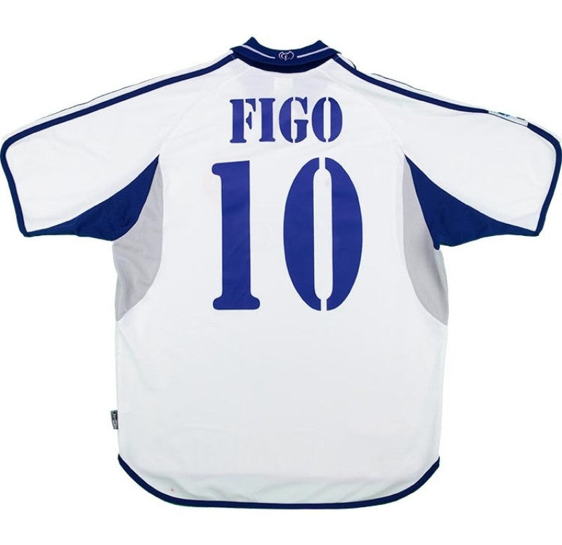Real Madrid Heimtrikot 00/01 Herren Fan-Version Weiß (Retro)