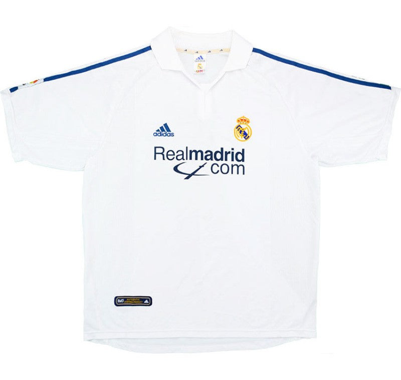 Real Madrid Heimtrikot 01/02 Herren Fan-Version Weiß (Retro)