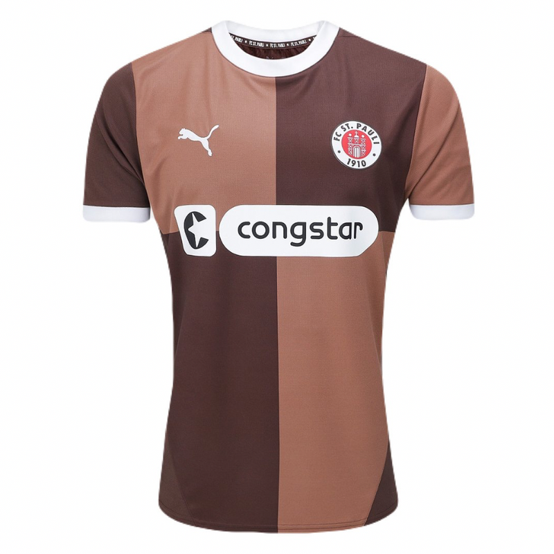 St. Pauli Heimtrikot 24/25 Herren Fantrikot Braun
