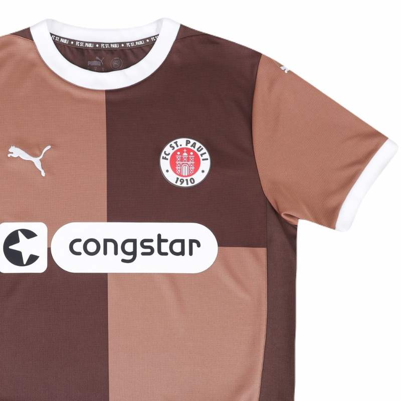 St. Pauli Heimtrikot 24/25 Herren Fantrikot Braun