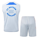 Bayern München, FCB, Mia san Mia, Trainingsset, 25/26, Weiß, Grau, Tanktop, Shorts, Fußball, FC Bayern Fanwear, Trainingskleidung, Fitness, Shop des Spielers, Exklusiv