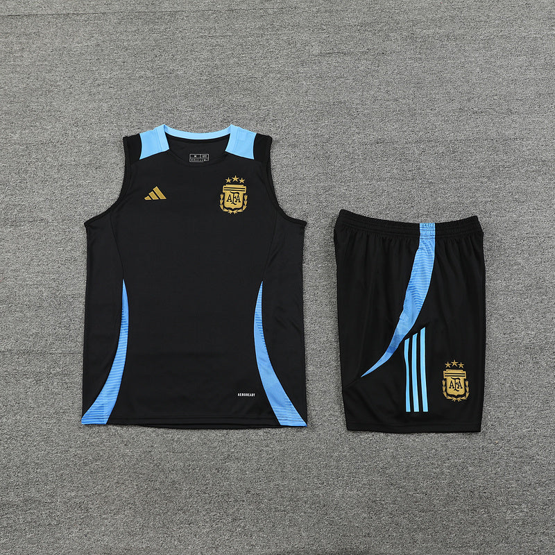 Argentinien Trainingsset 24/25 Ärmelloses Trikot und Shorts