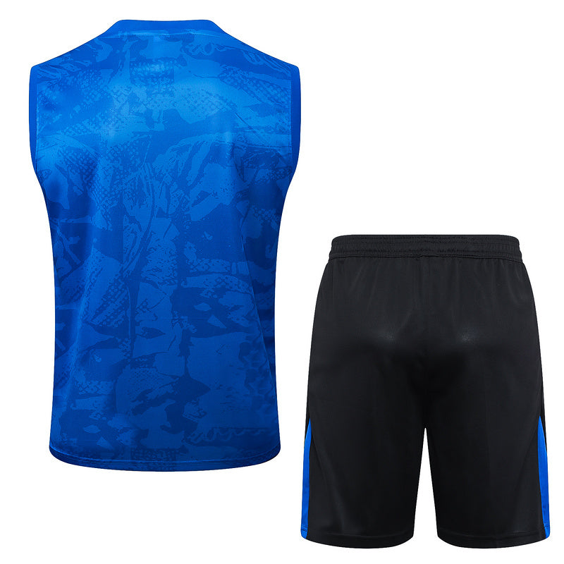 Barcelona Trainingsset 24/25 Ärmelloses Trikot und Shorts