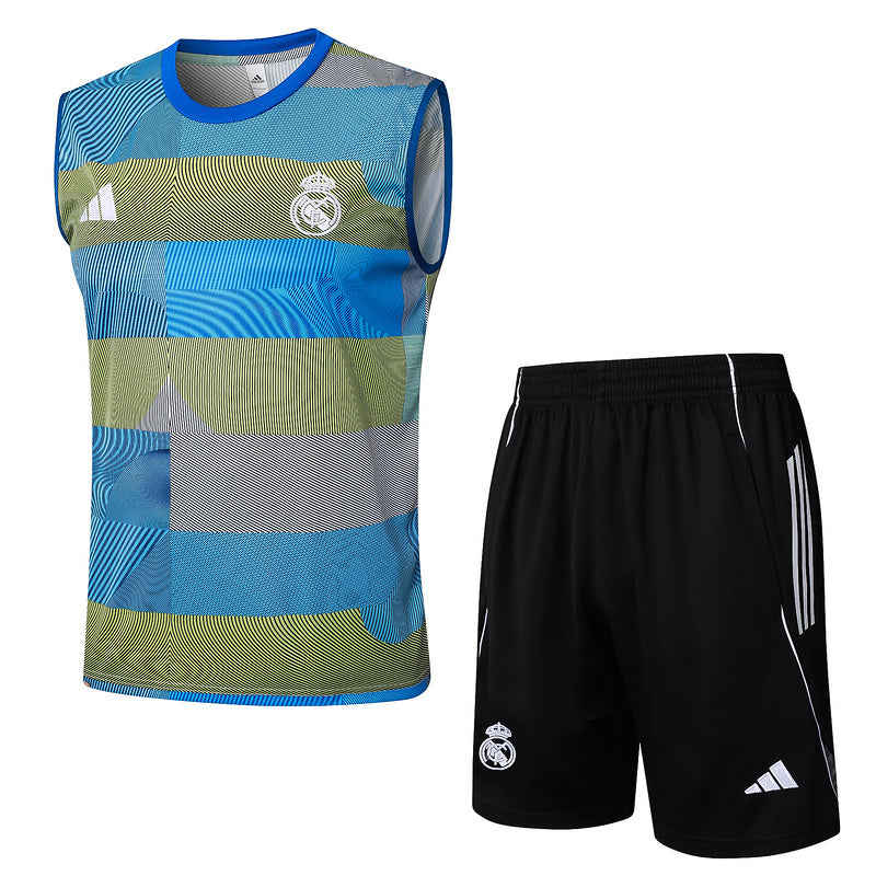 Real Madrid Trainingsset 25/26 Ärmelloses Trikot und Shorts