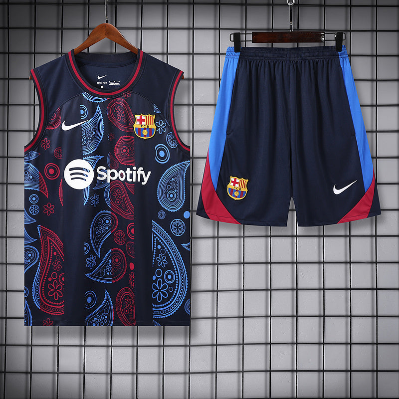 Barcelona Ärmelloses Set 24/25 Trikot und Shorts