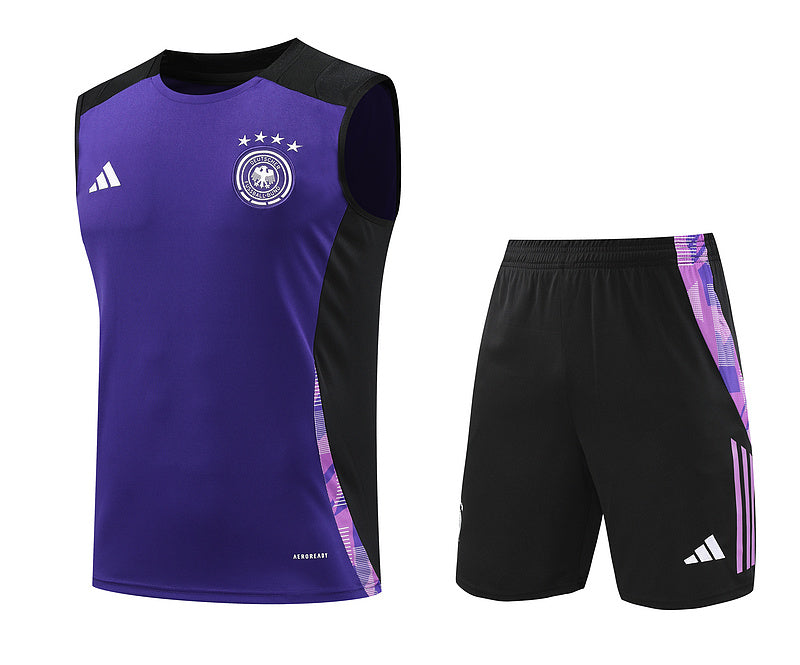 Deutschland Trainingsset 24/25 Ärmelloses Trikot und Shorts