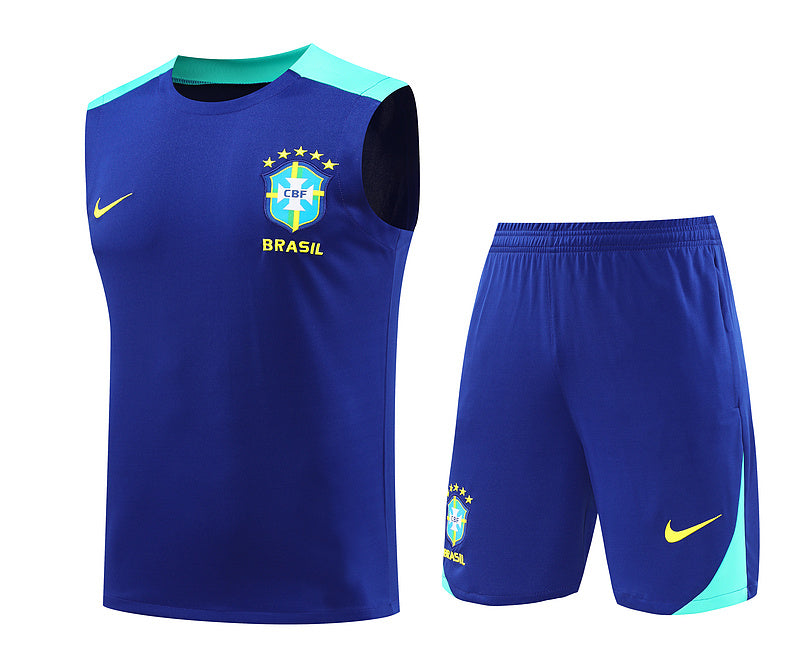 Brasilien Trainingsset 24/25 Ärmelloses Shirt und Shorts