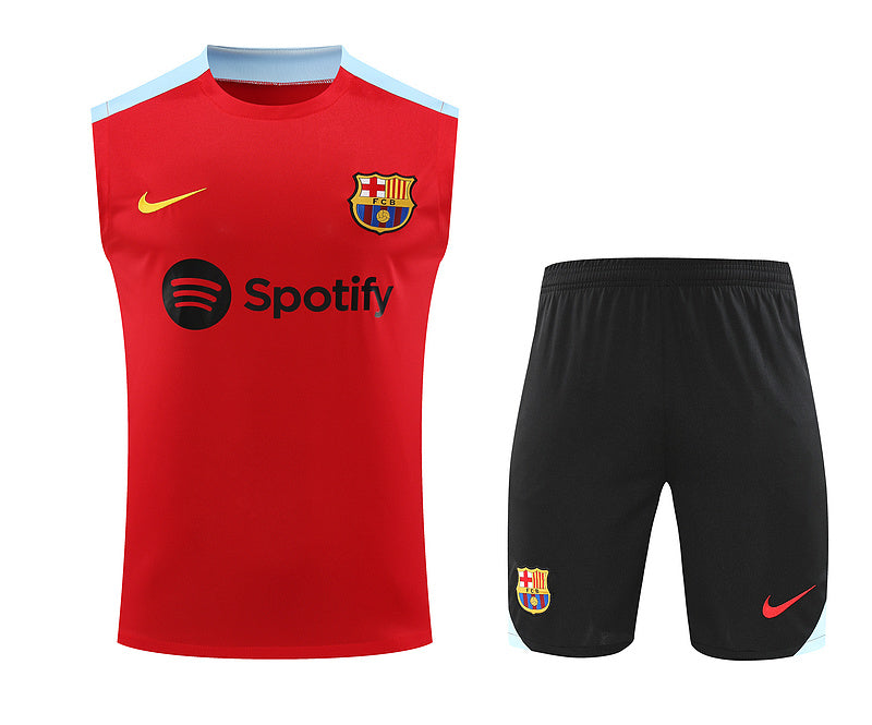 Barcelona Trainingsset 24/25 Ärmelloses Shirt und Shorts
