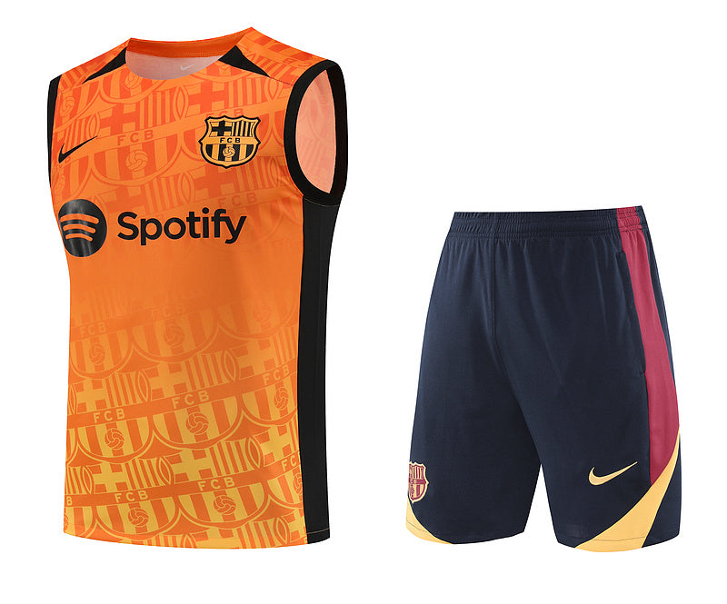 Barcelona Ärmelloses Set 24/25 Trikot und Shorts