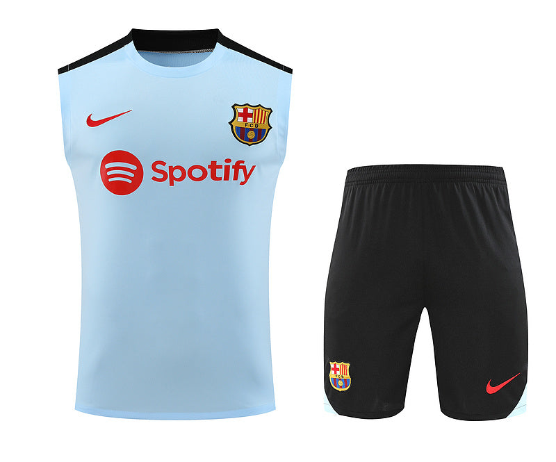 Barcelona Trainingsset 24/25 Ärmelloses Shirt und Shorts