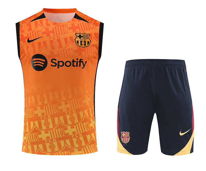 Barcelona Ärmelloses Set 24/25 Trikot und Shorts
